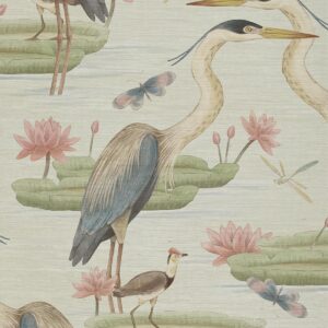 Heron, Jacana, and Giant Lilypad - Wallpaper