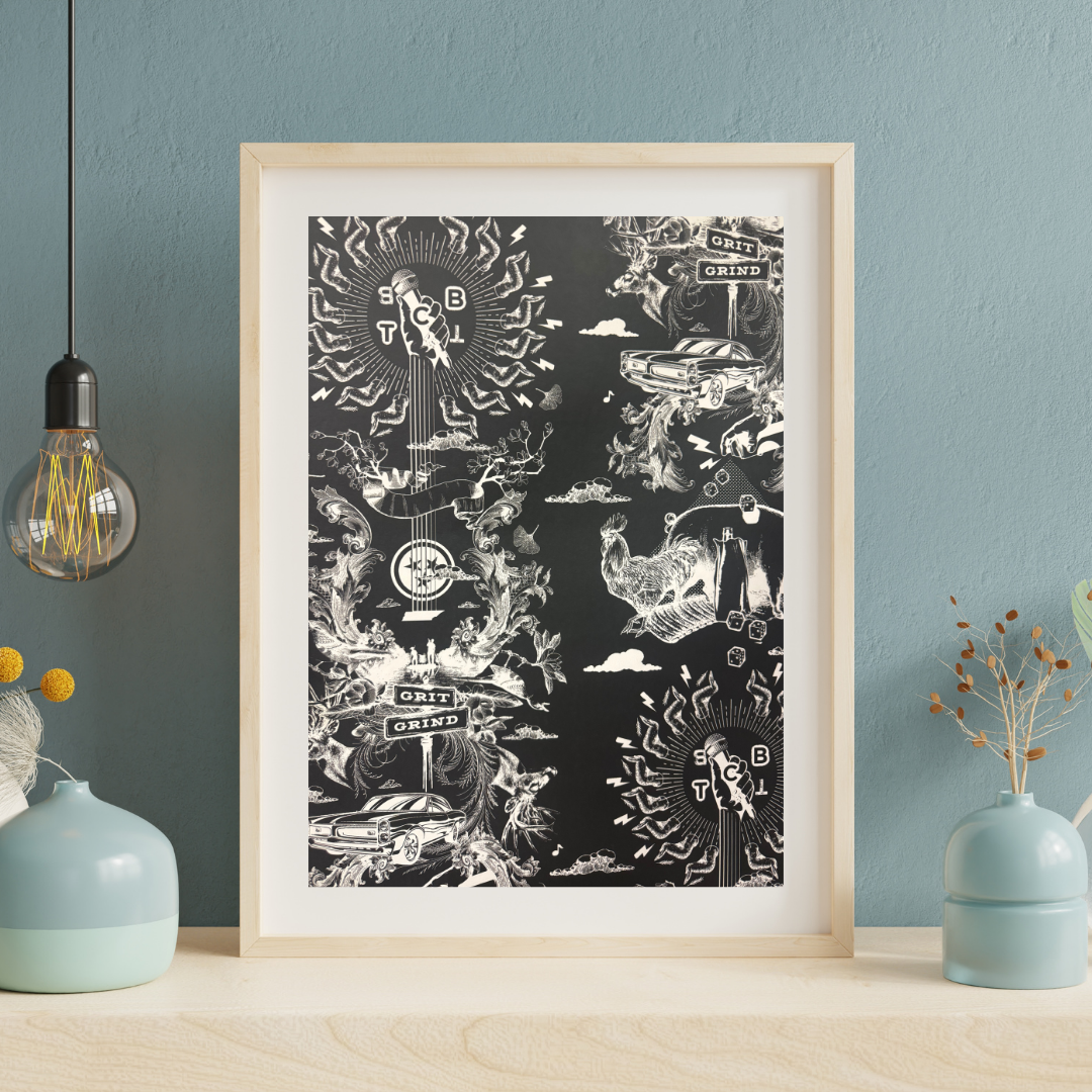 Memphis Toile Still Life Wallpaper - Kyle Taylor Collection - Image 6