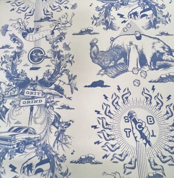 Memphis Toile - Still Life Wallpaper